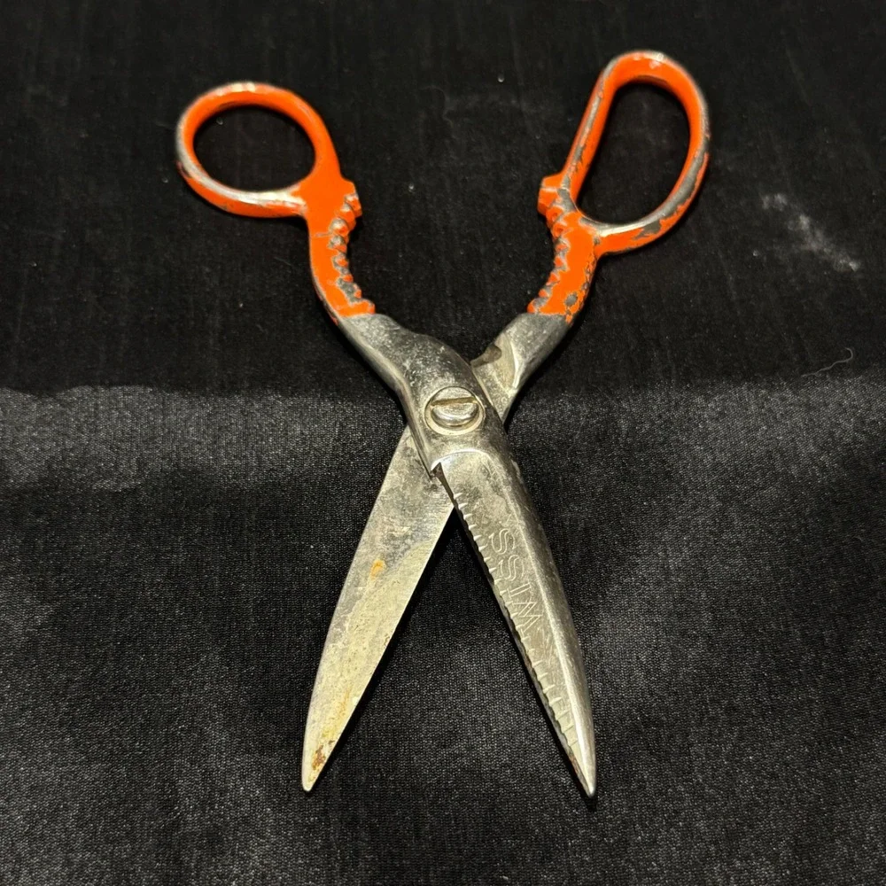 Vintage 40's Wiss KS USA Kitchen Shears Jar Opener Scissors 8 Inch Heavy Duty